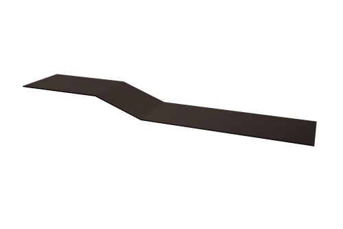 Планка крепежная фальц Grand Line 0,5 Satin с пленкой RR 32 темно-коричневый (3м)