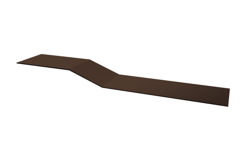 Планка крепежная фальц 0,5 PE с пленкой RAL 8017 шоколад (3м)