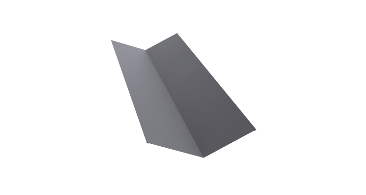 Планка ендовы верхней 145х145 0,5 PE с пленкой RAL 7004 сигнальный серый (2м)