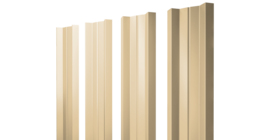 Штакетник М-образный А с прямым резом 0.4 PE RAL 1014 слоновая кость