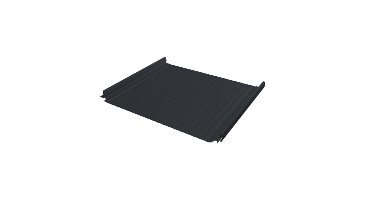 Кликфальц Pro Gofr Grand Line 0,45 Drap ST с пленкой на замках RAL 7024 мокрый асфальт