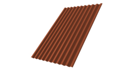 Профнастил С21R 0,5 Satin Matt TX RAL 8004 терракота