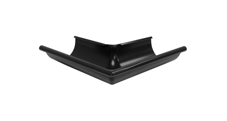 Угол желоба внешний 90 гр 150 мм Мatt RAL 9005 черный