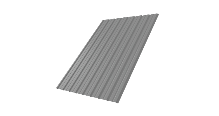 Профнастил С10В 0.45 PE RAL 9006 бело-алюминиевый