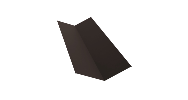 Планка ендовы верхней 145х145 0,4 PE с пленкой RR 32 темно-коричневый (2м)
