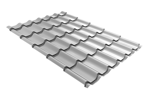 Металлочерепица классик Grand Line 0,45 PE RAL 9003 сигнальный белый