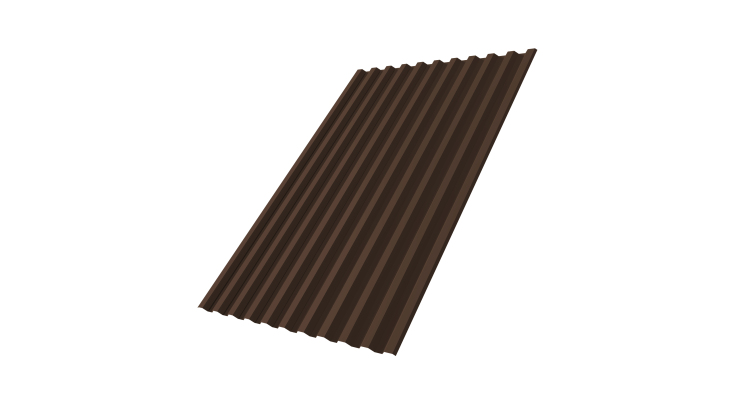 Профнастил С21R Grand Line 0,5 PurPro Matt 275 RAL 8017 шоколад