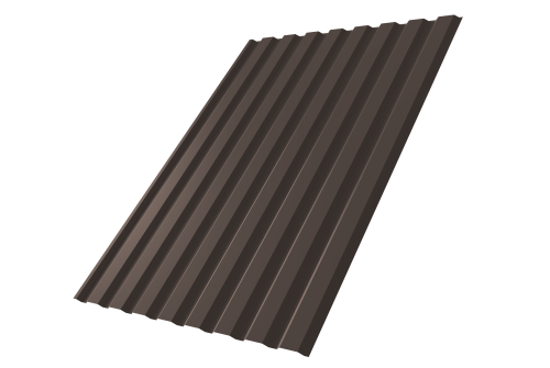 Профнастил С20A 0.5 Satin Matt TX RR 32 темно-коричневый