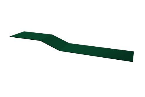 Планка крепежная фальц 0,45 PE с пленкой RAL 6005 зеленый мох (3м)