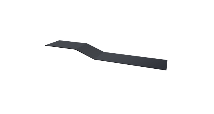 Планка крепежная фальц 0,5 PE с пленкой RAL 7024 мокрый асфальт (3м)