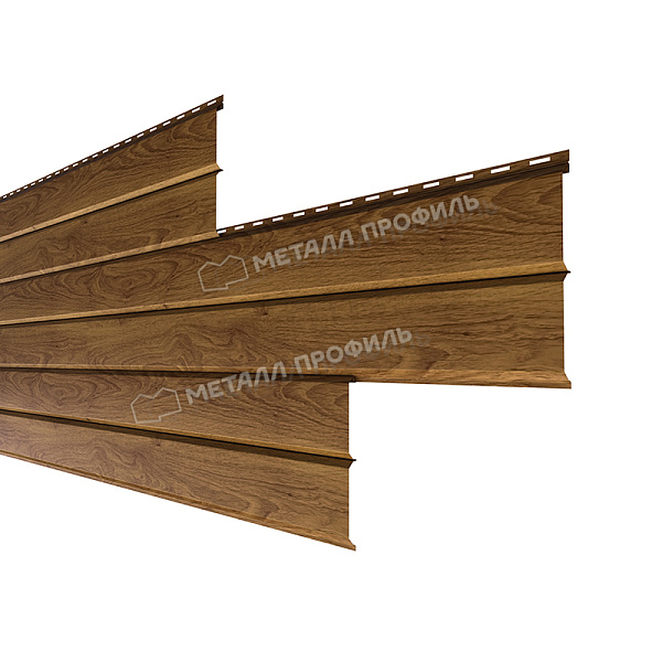 Сайдинг Металл Профиль Lбрус-XL-Н-14х335 (ECOSTEEL_MA-01-МореныйДуб-0.5)