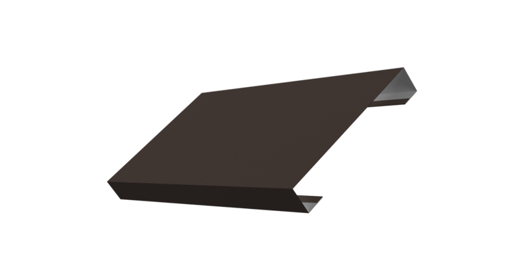 Ламель лицевая 125 забора жалюзи Texas 0.5 PurPro Matt 275 с пленкой RR 32 темно-коричневый