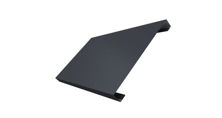 Ламель лицевая 200 забора жалюзи Texas 0.5 Satin с пленкой RAL 7024 мокрый асфальт