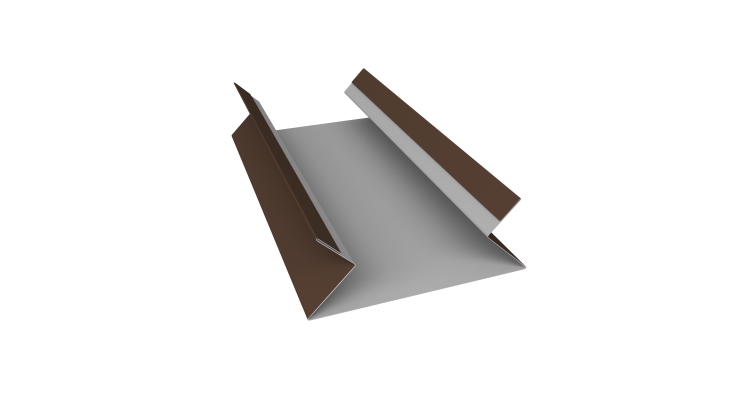 Планка угла внутреннего составная верхняя 0,45 PE с пленкой RAL 8017 шоколад (3м)