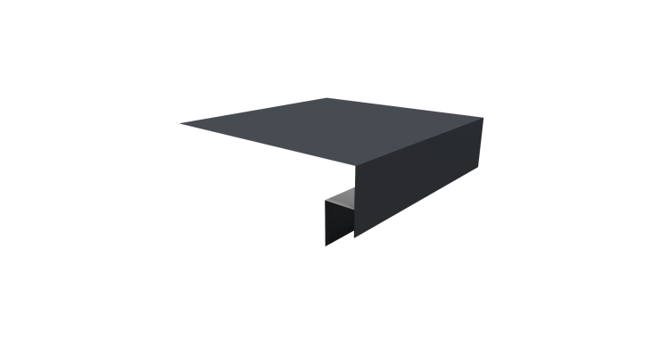 Планка околооконная сложная Экобрус Grand Line 200х50х25 0,5 Satin с пленкой RAL 7024 мокрый асфальт (3м)