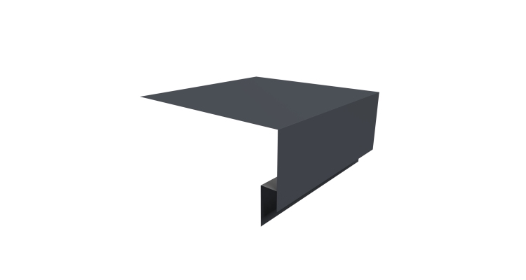 Планка околооконная сложная Экобрус Grand Line 200х75х25 0,5 Drap TX RAL 7024 мокрый асфальт (2м)