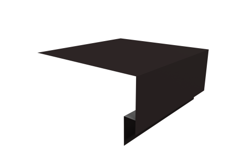 Планка околооконная сложная Экобрус Grand Line 250х75х25 0,5 Satin Matt RAL 9005 черный (3м)