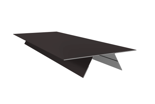 Планка стыковочная составная верхняя 0,45 PE с пленкой RAL 9005 черный (3м)