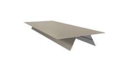 Планка стыковочная составная верхняя 0,45 PE с пленкой RAL 1015 светлая слоновая кость (2м)