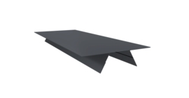 Планка стыковочная составная верхняя 0,45 Drap TwinColor RAL 7024 мокрый асфальт (3м)