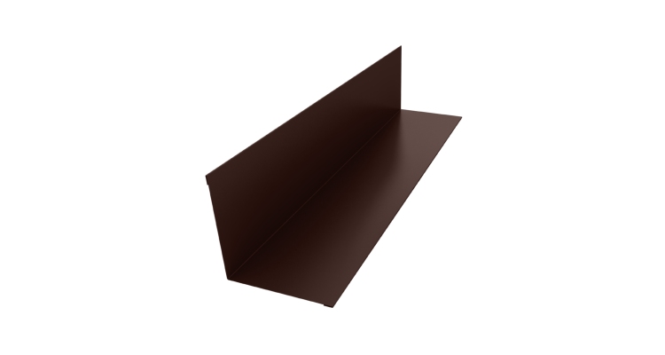 Угол внутренний 110х110 0,5 Satin с пленкой RAL 8017 шоколад (2м)