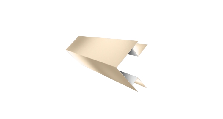 Угол внешний сложный 75х75 0,45 PE с пленкой RAL 1015 светлая слоновая кость (2м)