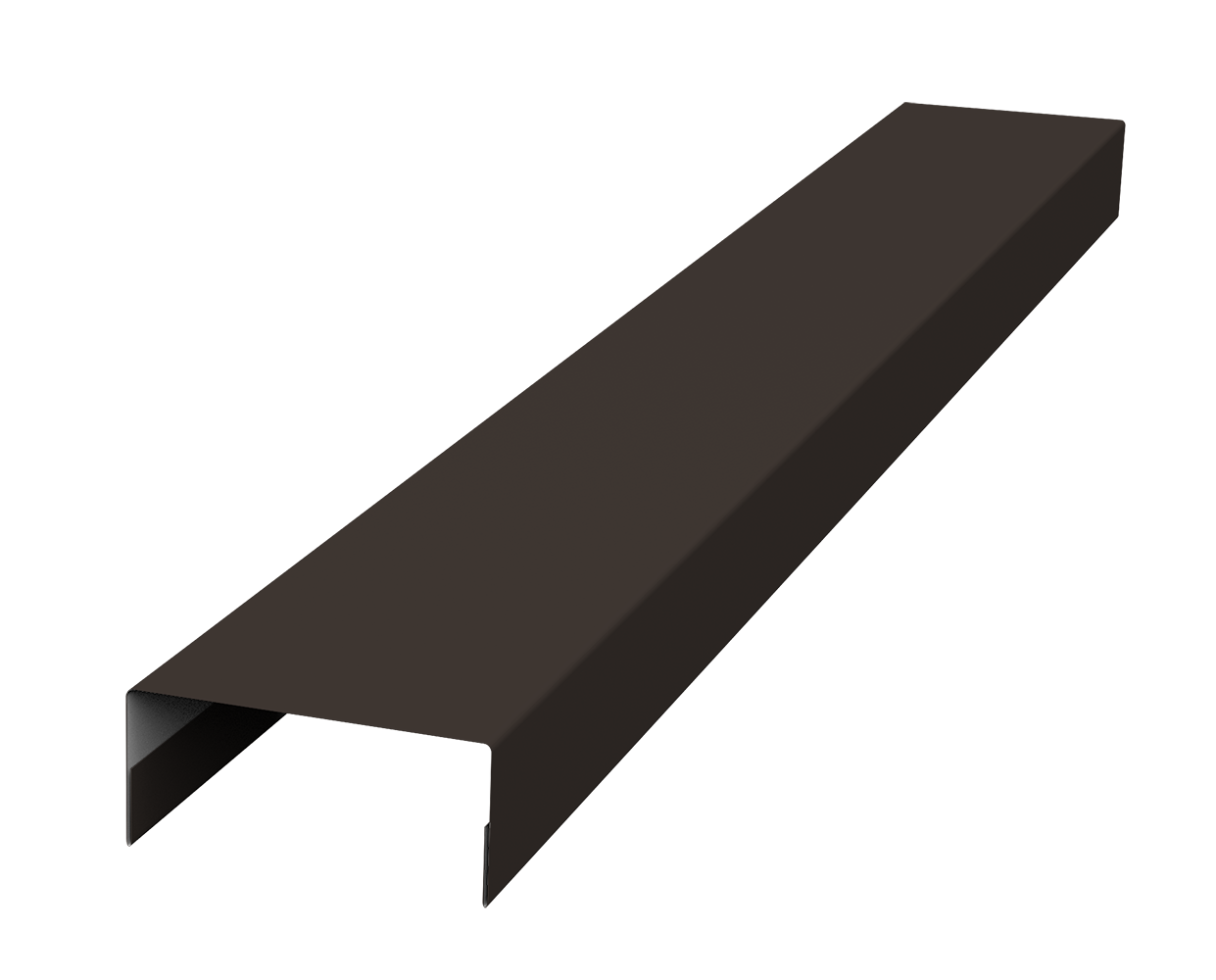 Ламель лицевая 125 забора жалюзи Texas стартовая/финишная для калиток и ворот 0.45 Drap TR с пленкой RR 32 темно-коричневый