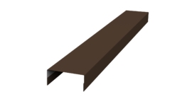 Ламель лицевая 125 забора жалюзи Texas стартовая/финишная для калиток и ворот 0.5 Satin Matt TX RAL 8017 шоколад