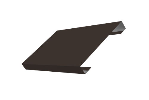 Ламель лицевая 150 забора жалюзи Texas стартовая/финишная для калиток и ворот 0.45 Drap с пленкой RR 32 темно-коричневый