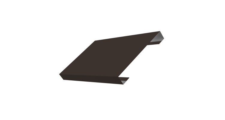 Ламель лицевая 150 забора жалюзи Texas стартовая/финишная для калиток и ворот 0,5 Atlas X с пленкой RR 32 темно-коричневый