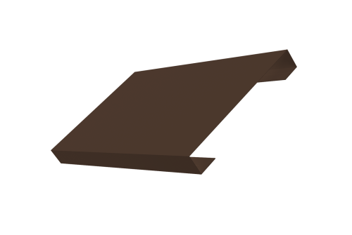 Ламель лицевая 150 забора жалюзи Texas стартовая/финишная для калиток и ворот 0,5 Velur X с пленкой RAL 8017 шоколад