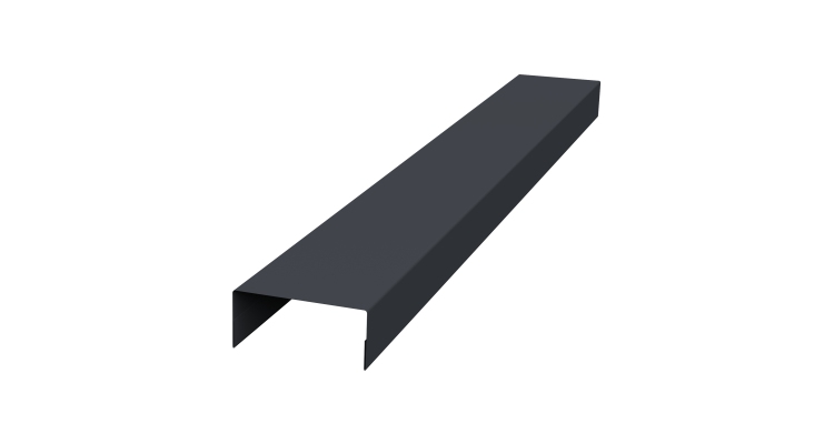 Крышка 45х20 жалюзи Texas 0,45 PE-Double RAL 7024 мокрый асфальт (2,5м)