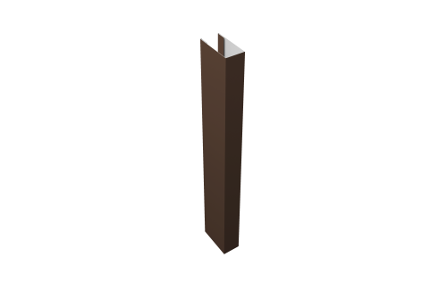 Стойка Texas для калиток и ворот 0,5 Drap RAL 8017 шоколад (2м)