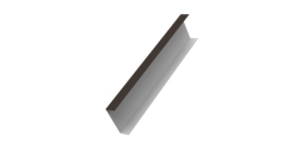 Декоративная накладка на столб универсальная 80х80 для забора жалюзи 0,45 Drap ST RR 32 темно-коричневый (1,8м)