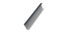 Декоративная накладка на столб универсальная 80х80 для забора жалюзи 0,5 Drap RAL 7024 мокрый асфальт (2м)