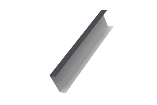 Декоративная накладка на столб универсальная 80х80 для забора жалюзи 0,5 Drap RAL 7024 мокрый асфальт (2м)