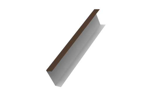 Декоративная накладка на столб универсальная 80х80 для забора жалюзи 0,5 Drap RAL 8017 шоколад (2м)