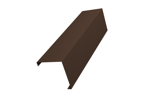 Декоративная накладка на столб универсальная угловая 80х80 для забора жалюзи 0,45 Drap TwinColor RAL 8017 шоколад (3м)