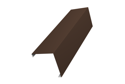 Декоративная накладка на столб универсальная угловая 80х80 для забора жалюзи 0,5 Satin RAL 8017 шоколад (3м)