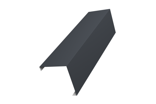 Декоративная накладка на столб универсальная угловая 80х80 для забора жалюзи 0,5 PurLite Matt RAL 7024 мокрый асфальт (2,5м)