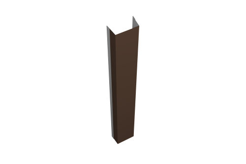 Крепежная планка нижняя Texas 0,5 Satin Matt TX RAL 8017 шоколад (1,8м)