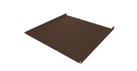 Фальц двойной стоячий Line Grand Line 0,5 PE с пленкой на замках RAL 8017 шоколад