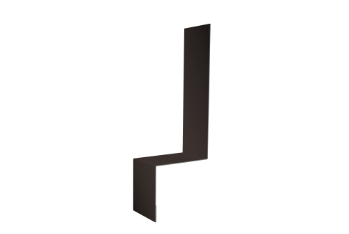 Планка примыкание боковое фальц 0,5 Satin с пленкой RR 32 темно-коричневый (3м)