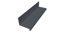 Планка примыкание нижнее к трубе для Кликфальц Pro 0,45 Drap TX RAL 7024 мокрый асфальт (2м)