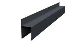 Планка опорная составная внешняя для забора жалюзи Palermo 0,45 Drap TwinColor RAL 7024 мокрый асфальт (1,8м)