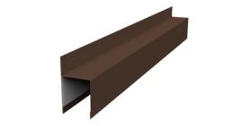 Планка опорная составная внешняя для забора жалюзи Palermo 0,5 PurPro RAL 8017 шоколад (1,8м)