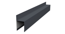 Планка опорная составная внешняя для забора жалюзи Palermo 0,5 Satin Matt TX RAL 7024 мокрый асфальт (2м)