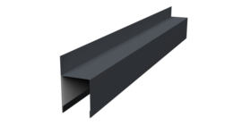 Планка опорная составная внешняя для забора жалюзи Palermo 0,5 Drap RAL 7024 мокрый асфальт (2,5м)