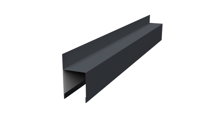 Планка опорная составная внешняя для забора жалюзи Palermo 0,5 Drap RAL 7024 мокрый асфальт (2,5м)