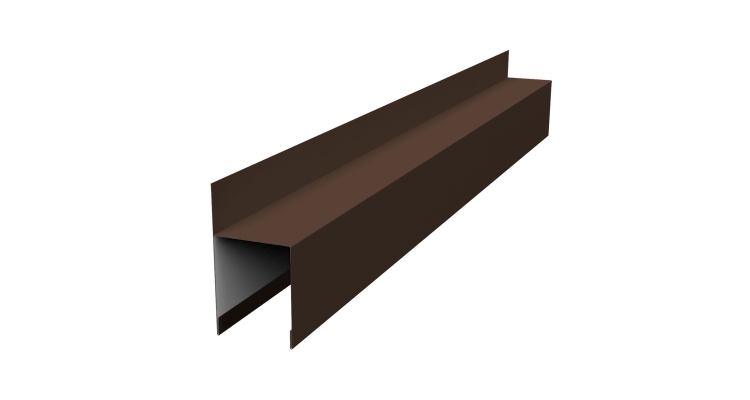 Планка опорная составная внешняя для забора жалюзи Palermo 0,45 Drap TR RAL 8017 шоколад (2,5м)